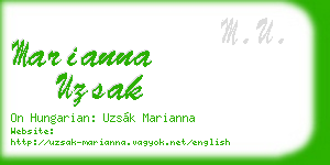 marianna uzsak business card